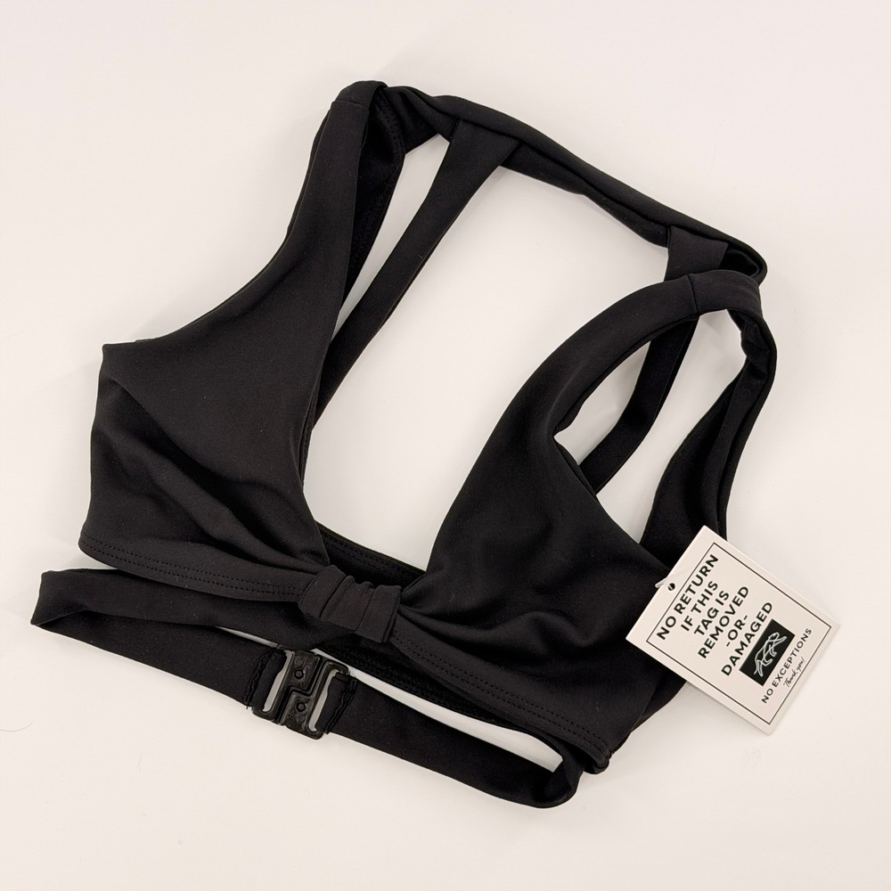 Tiger Friday Black Multi Strap Lorraine Crop Top Girls ChildXL Activewear Buckle